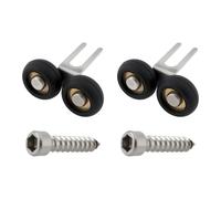 SG Store Lot de 2 roues de guidage supérieur de garde-robe, 18,6 mm de diamètre pour porte coulissante de penderie, 39 x 23 mm