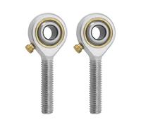 SG Store Lot de 2 roulements à rotule M6 x 1,0 - Joint de rosace POS6 - Connecteur fileté mâle - Auto-lubrifié - Avec écrous à blocage