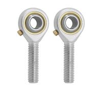 SG Store Lot de 2 roulements à rotule M8 x 1,25 - Joint de rosace POS8 - Connecteur fileté mâle gauche - Roulement auto-lubrifié avec écrous à blocage