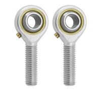 SG Store Lot de 2 Roulements à Rotule Sphérique M10x1,5 Joint Rose POS10 Connecteur à Filetage Mâle à Gauche Roulement à Joint Autolubrifié avec Contre-écrous