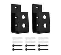 SG Store Lot de 2 Supports de Sécurité Robustes pour Porte de Garage Grange Compatible avec Bois de 2 X 4 90,5 X 62,8 X 38,2 Mm avec Vis pour Support de Porte Maison Garage Grange Noir