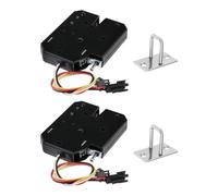 SG Store Lot de 2 Verrous Magnétiques électriques DC 12 V 2 A avec Interrupteur de Détection Crochet de Verrouillage 25,5 Mm pour Système de Contrôle D'accès de Porte Petite Serrure D'armoire
