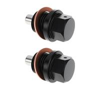 SG Store Lot de 2 vis magnétiques pour bouchon de vidange d'huile M14 x 1,25 mm avec rondelle en aluminium noir compatible avec Citroën Compatible avec BMW