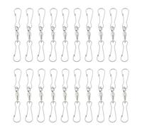 SG Store Lot de 20 crochets pivotants en acier inoxydable 6,7 x 0,9 x 0,2 cm pour suspendre des mangeoires à oiseaux