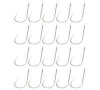SG Store Lot de 20 petits hameçons sans ardillon avec ligne de 45 cm, 0,91 x 1,93 cm, convient pour la pêche à l'herbe, à la carpe, taille de l'hameçon #5