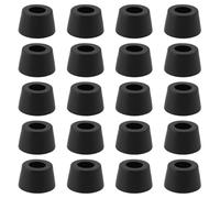 SG Store Lot de 20 pieds ronds en caoutchouc pour planche à découper - Pour caisses de vol, haut-parleurs, amplificateurs, armoires, meubles - 11 x 15 x 19 mm - Noir