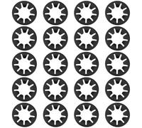 SG Store Lot de 20 Rondelles de Serrage à Dents Internes pour Roulement d'arbre de 20 Mm pour Roue de Véhicule Meubles 19 X 38,2 Mm Noir