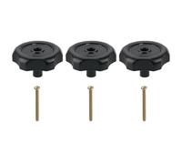 SG Store Lot de 3 boutons de fenêtre en plastique pour grille d'aération de véhicule récréatif, 2,5 cm, kit de vis pour bord de fenêtre, 5,7 x 3,4 x 2,5 cm, noir