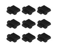 SG Store Lot de 30 bouchons anti-poussière USB C en silicone pour téléphones et tablettes avec port de type C, noir