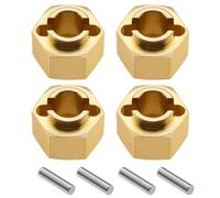 SG Store Lot de 4 adaptateurs de moyeu Hexagonal de Roue en Laiton de 4 mm - Compatible avec 1/18 TRX4M RC Crawler - Accessoires de Rechange