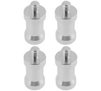 SG Store Lot de 4 adaptateurs filetés à vis filetées de 6,35 mm femelle vers 6,35 mm mâle en alliage d'aluminium pour support d'éclairage de studio, adaptateur griffe