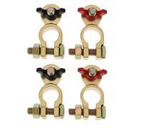 SG Store Lot de 4 bornes de batterie en laiton 12 V/24 V avec écrous papillon à code couleur 15-17 mm/17-19 mm pour camping-car, moto, voiture, camion, bateau, caravane
