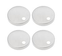 SG Store Lot de 4 charnières de siège de toilette en acier inoxydable - 55 mm de diamètre - Argenté