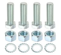 SG Store Lot de 4 écrous d'attelage M16 x 50 mm - Classe de qualité 8.8 - Rondelles pour fixation de remorque - Accessoires de remorquage