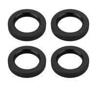 SG Store Lot de 4 écrous moletés UNC5/8-27 - Double écrou de verrouillage pour pied de microphone - Trépied photo - 23 x 4 mm - Noir