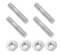 SG Store Lot de 4 Goujons de Bride de Collecteur d'échappement Double M10 x 1,5 en Acier Inoxydable 304 Compatible avec Toyota Compatible avec Nissan