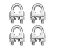 SG Store Lot de 4 pinces de câble M12 en acier inoxydable 304 pour accrocher des voiles d'ombrage, des plafonds et des ancrages