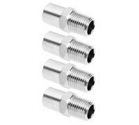 SG Store Lot de 4 raccords hexagonaux en acier inoxydable 1/8 femelle vers 1/4 mâle BSP - Adaptateur rapide pour tuyau d'air et tuyau d'eau