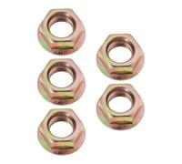 SG Store Lot de 5 écrous hexagonaux à bride filetée fine M12 x 1,5 avec revêtement en zinc coloré avec diamètre de 22 mm et diamètre inférieur de 18 mm utilisés pour les pignons de moto