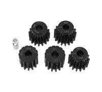SG Store Lot de 5 Pignons Mod 1 M1 en Acier Trempé avec Alésage de 5 Mm Engrenage de Moteur 13T 14T 15T 16T 17T avec Coupleur d'arbre de 5 Mm à 3,175 Mm pour Moteur sans Balais de Voiture RC