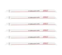 SG Store Lot de 6 lames de scie sabre bimétallique S1222VF 300 mm compatibles avec Bosch Compatible avec Dewalt pour bois et métal