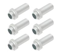 SG Store Lot de 6 Tiges d'extension Filetées avec 12 écrous M10 X 1 Longueur 30 mm pour Lampes Lustres Bougeoirs Et Autres Lampes Adaptateur de Tube d'insertion Fileté Argent