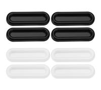 SG Store Lot de 8 poignées de porte coulissantes auto-adhésives pour fenêtre intérieure, salle de bain, porte, fenêtre, placard, armoire - Noir et blanc