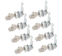 SG Store Paquet de 8 Serrures à Came de 20mm avec Clés Serrure à Barillet en Alliage de Zinc Remplacements de Serrure d'armoire pour Boîte à Outils Tiroirs Boîtes Aux Lettres Casier Classeur