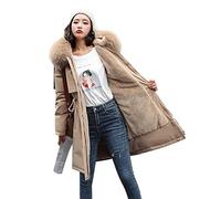 SG-TECH Manteau Femme Col Fourrure à Capuche Hiver Pour Veste Coton