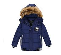 SG-TECH Manteau Garçon Hiver Camouflage Manteau Parka Blousons Avec Capuche - Taille 130 - bleu