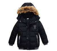 SG-TECH Manteau Garçon Hiver Camouflage Manteau Parka Blousons Avec Capuche - Taille 130 - Noir