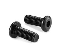 SG TZH - 20 vis hexagonales à tête plate M8 x 20 mm en acier inoxydable 304 18-8, filetage complet, oxyde noir (avec clé hexagonale)