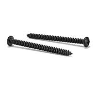 SG TZH Lot de 100 vis à bois auto-taraudeuses rapides en acier inoxydable 18-8 (304) pour cloison sèche - Oxyde noir