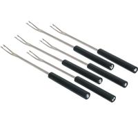 Alessi 6 fourchettes à bourguignonne SG57 B Mami – inox, manche en bois, argenté