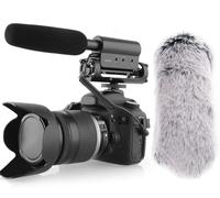 SGC-598 3.5mm Microphone Cardioïde à Condensateur Interview avec Pare-Brise Housse pour Sony Nikon Canon Appareil Photo