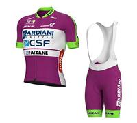 SGCIKER 2022 Hommes professionnel équipe Bardiani CSF Maillot de Cyclisme Ensemble, Été Manches Courtes Respirant Cycle Chemise VTT Vélo Vêtements(XL)