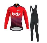 SGCIKER 2025 pro Équipe Printemps Manches longues Ensemble de maillots de cyclisme,Veste cycliste respirante à écran solaire fin pour hommes Vêtements vélo Collants à bretelles Kits (5XL)