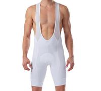 SGCIKER Cuissard de cyclisme professionnel en gel découpé au laser Blanc uni, blanc, 3X-Large court