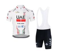 SGCIKER Hommes 2024 pro Team UAE Maillot Cyclisme Ensemble, Été Manches Courtes Respirant Cycle Chemise VTT Vélo Vêtements Cuissard Kits 9D Gel Pad (4XL)