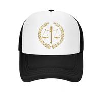 SGDHJCFCV Custom Law Golden Scales of Justice Baseball Cap for Men Breathable Lawyer Legal Party Gift Trucker Hat Streetwear Snapback Caps