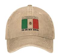 SGDHJCFCV Le Mexique est dans Mon ADN Casquette de Baseball Drapeau Mexicain Casual Hommes Femmes Trucker Papa Chapeau Design Extérieur Soleil Casquettes De Baseball Cadeau D’Anniversaire