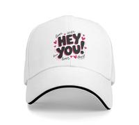 SGDHJCFCV Summer Casual Baseball Cap Hey You Love Running Hippie Trucker Hat for Female Male Sunscreen Street Style Baseball Caps