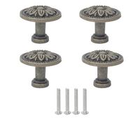Sgehai 4 pièces de poignées de tiroir vintage, boutons de meubles, poignées de meuble rondes de 32 mm, bouton de tiroir, pour armoire, meubles, placards de cuisine, garde-robe