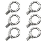 Sgehai 6 Boulons à Œillet M12, Acier Inoxydable 304, Boulon à Anneau, Anneaux à Vis, Filetés Mâles, Pour Fixation et Suspension