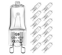 SGEPLED Ampoule Halogène G9 40W 230V Dimmable 2700K Blanc Chaud, G9 Halogenlampen Backofenlampe Tolérance de 300°C, Ampoule Pour Four Micro-ondes Cuisinière Plafonniers, Lot de 12