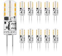 SGEPLED Ampoule LED G4 12V AC/DC 1.2W Équivalent 10W-20W Halogène, Blanc Chaud 2700K, 360° Angle de Faisceau, COB Lampe pour Lustre, Applique Murale, Non Dimmable, Lot de 10