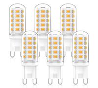 SGEPLED Ampoule LED G9 Warmweiß 2700K, 4W LED Leuchtmittel Replacement for Halogen Lamp G9 40 W 33 W,9 Glühbirne 425 lm,Nicht dimmbar, Enegiesparende G9 kleine Birne, 6er Set