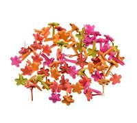 Sgerste 100 pièces 7.5 mm fleur Attaches parisiennes papier craft pression pour création de cartes Scrapbooking