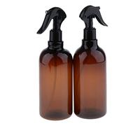 SGerste 2 pcs 500 ml vide en Ambre Spray bouteilles rechargeables récipient pour huiles essentielles, Produits de nettoyage, ou aromathérapie - Marron + Noir, 500 ml