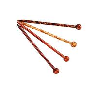 Sgerste 4 Patterns 13 cm vintage chic Cheveux Bâtons Pique à cheveux imprimé Bois Baguettes chinoises en bois Pique à cheveux Aiguille pour femmes Coiffe Bijoux Accessoires
